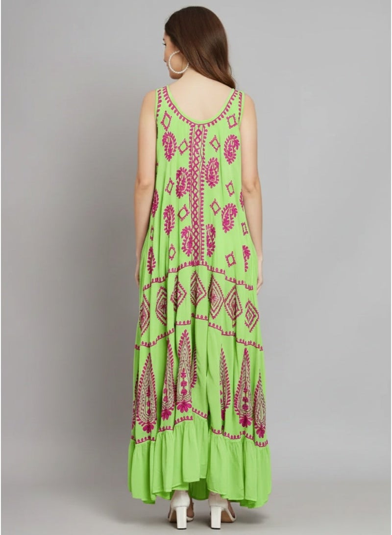 الايا كفتان مودال مطرز يدويًا بشيكانكاري - Image 4